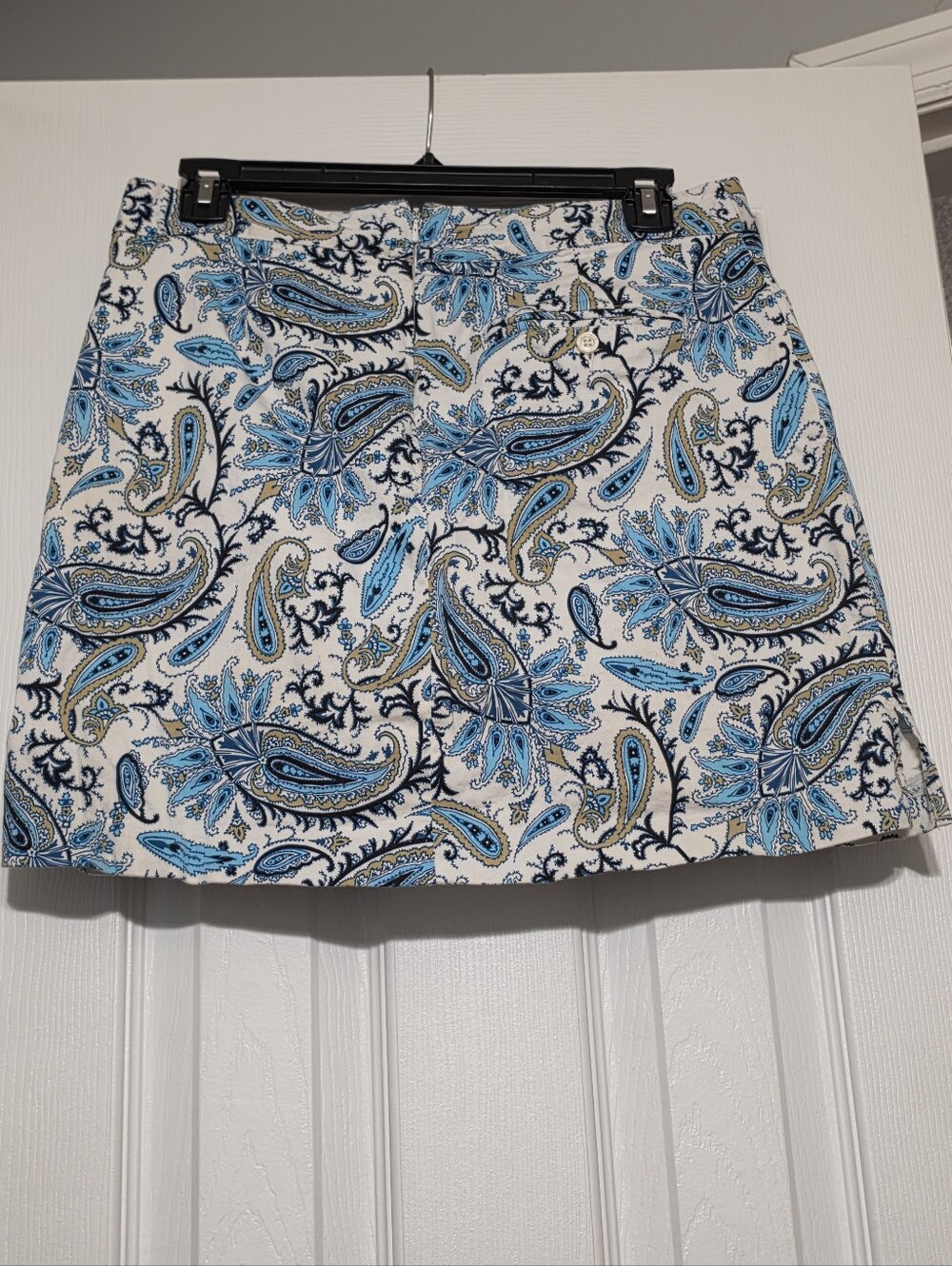 Lady Hagen Golf Skort Size 6 Turquoise Blue Paisley Print with pockets
